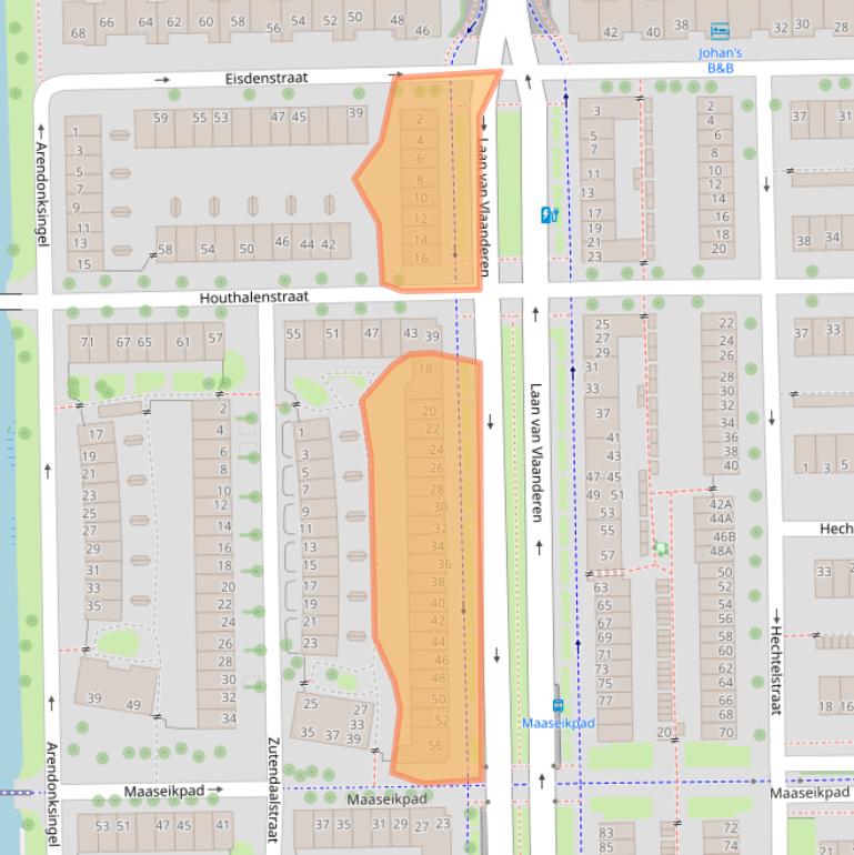 Kaart van postcodegebied 1066KR.