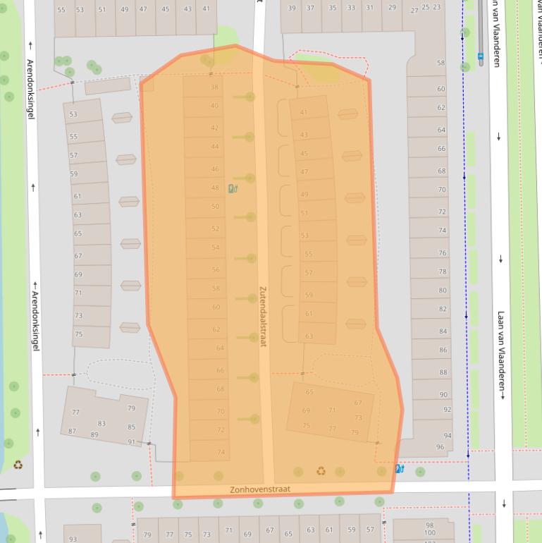 Kaart van postcodegebied 1066KV.