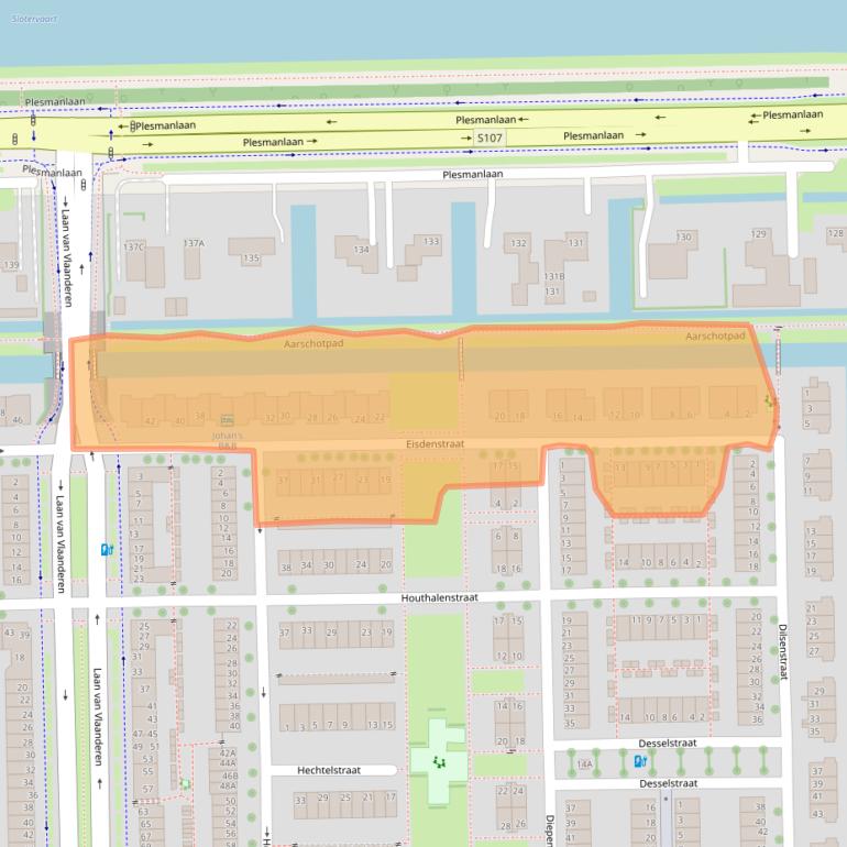 Kaart van postcodegebied 1066LK.