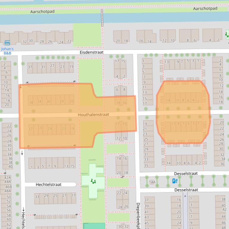 Kaart van postcodegebied 1066LN.
