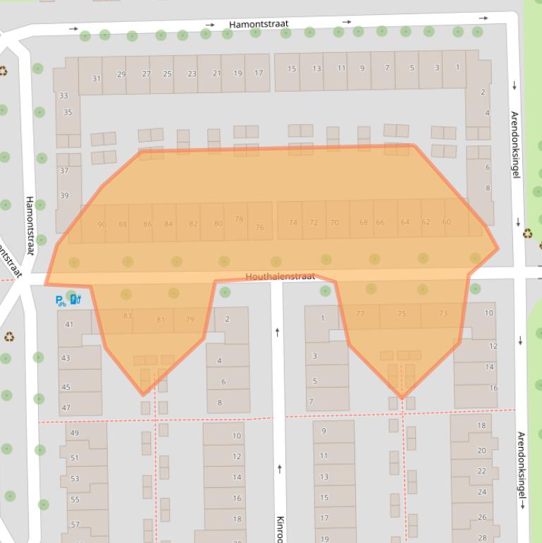 Kaart van postcodegebied 1066LS.