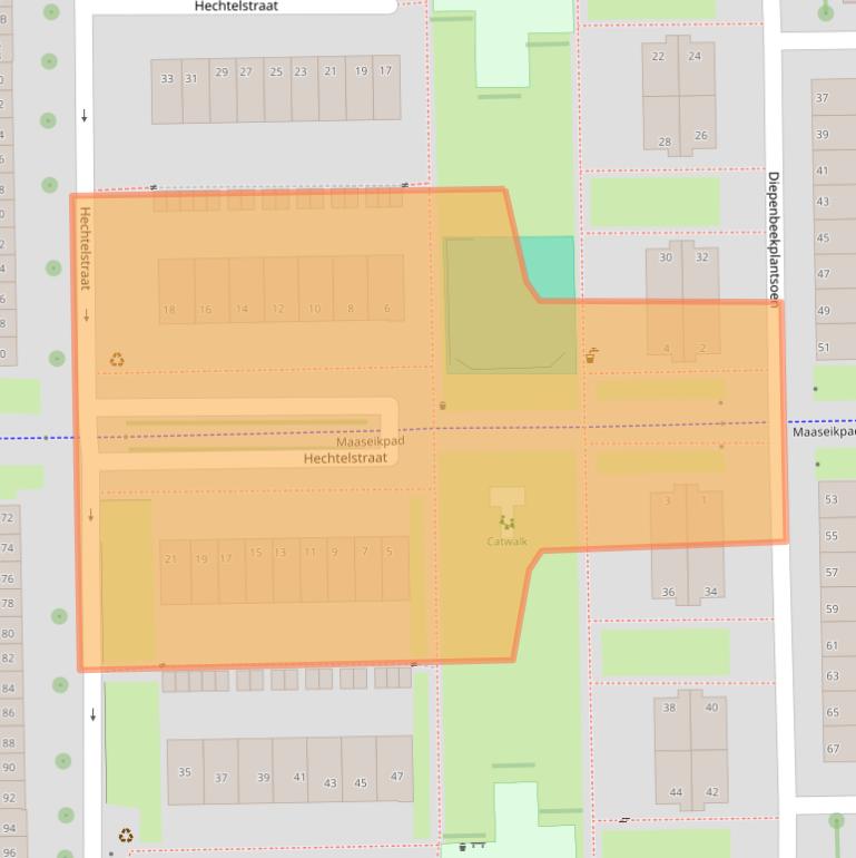 Kaart van postcodegebied 1066LV.