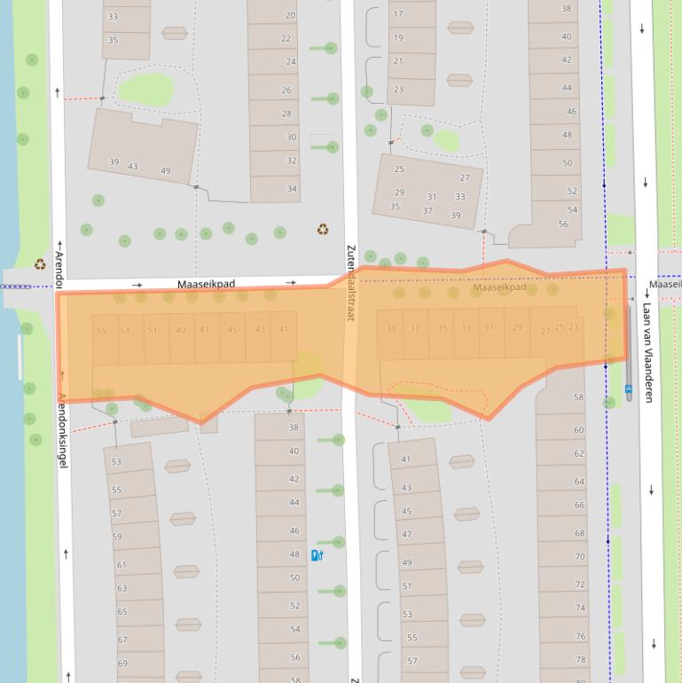 Kaart van postcodegebied 1066LW.