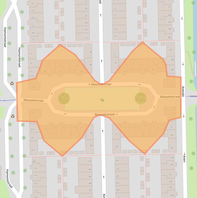 Kaart van postcodegebied 1066LX.