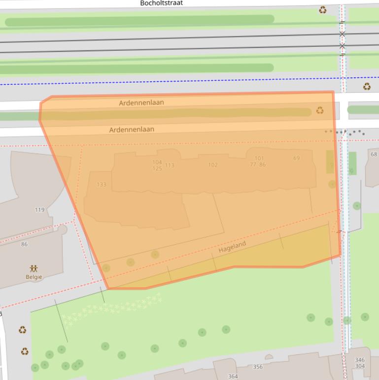 Kaart van postcodegebied 1066MJ.