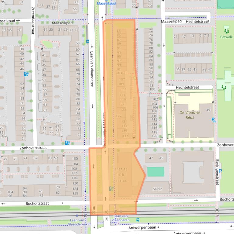 Kaart van postcodegebied 1066MP.