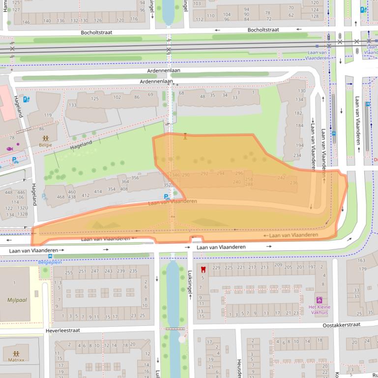 Kaart van postcodegebied 1066MS.