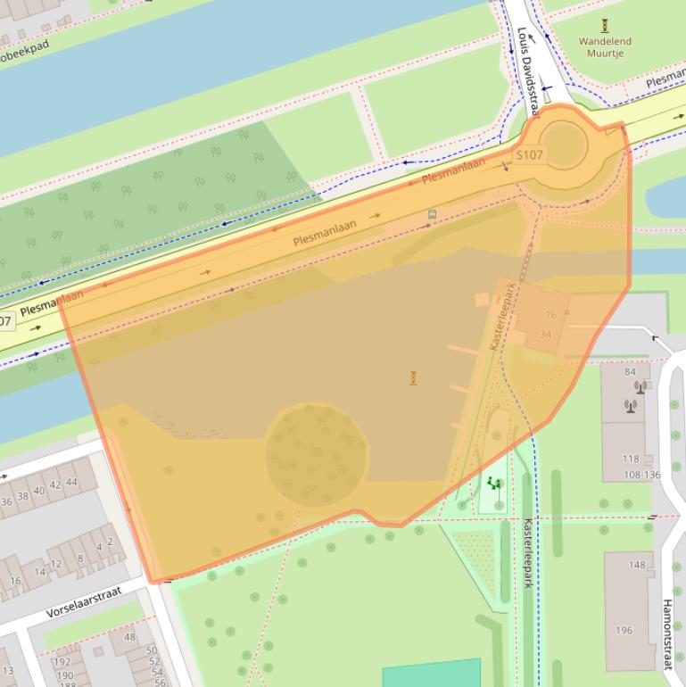 Kaart van postcodegebied 1066NB.