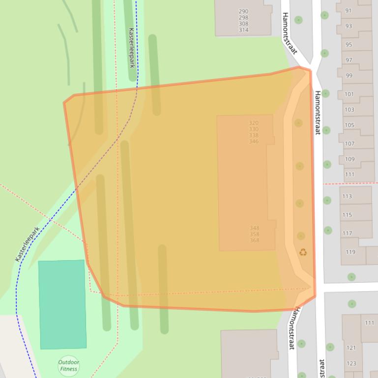 Kaart van postcodegebied 1066NH.