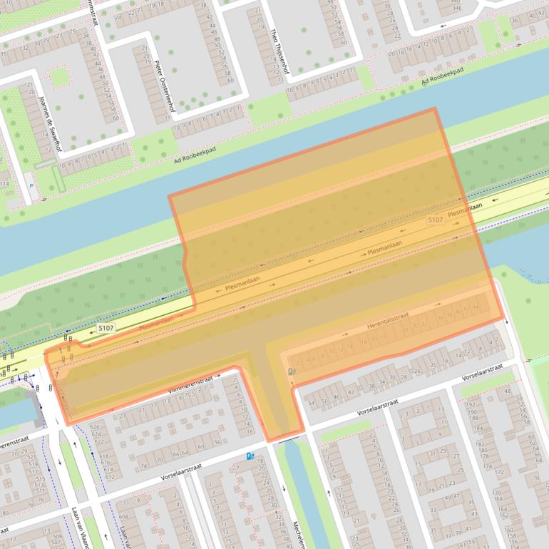 Kaart van postcodegebied 1066NK.