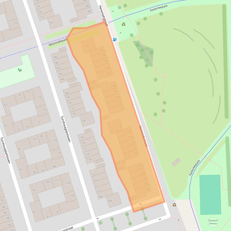 Kaart van postcodegebied 1066NM.