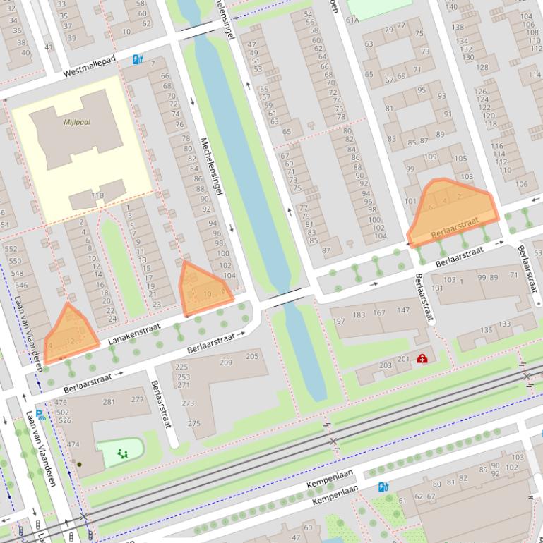 Kaart van postcodegebied 1066PE.