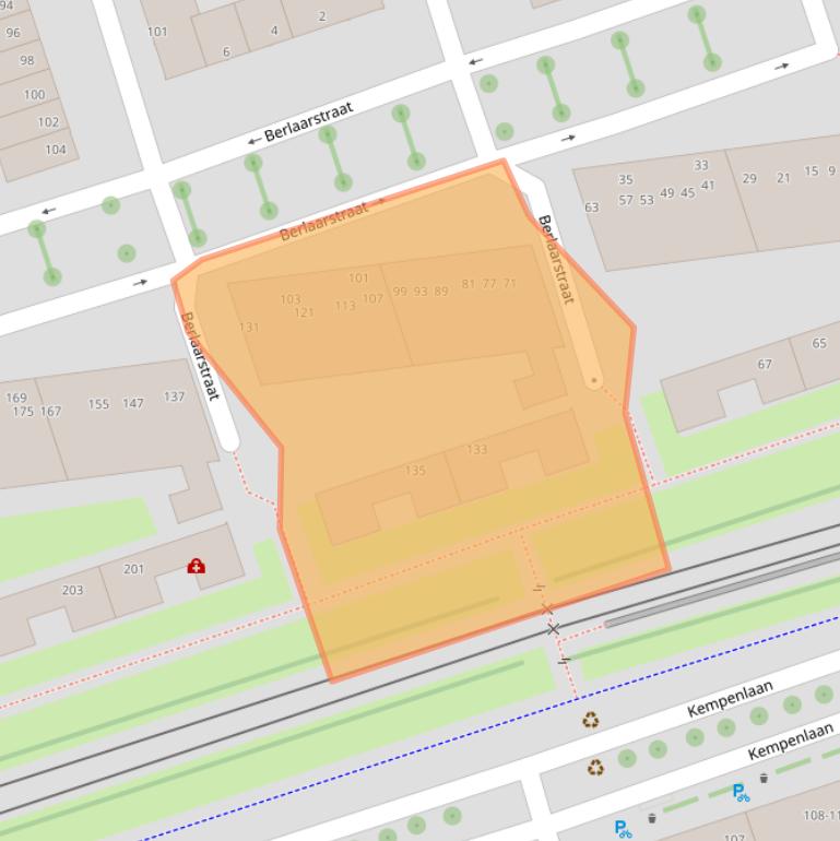 Kaart van postcodegebied 1066PK.