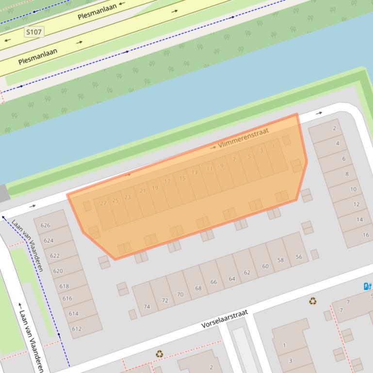 Kaart van postcodegebied 1066PV.