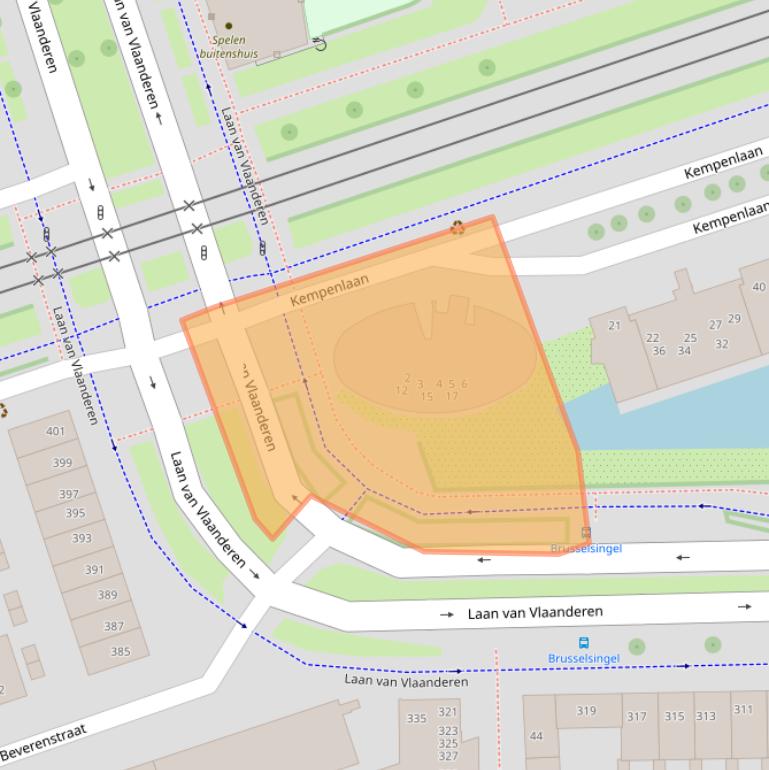 Kaart van postcodegebied 1066PW.