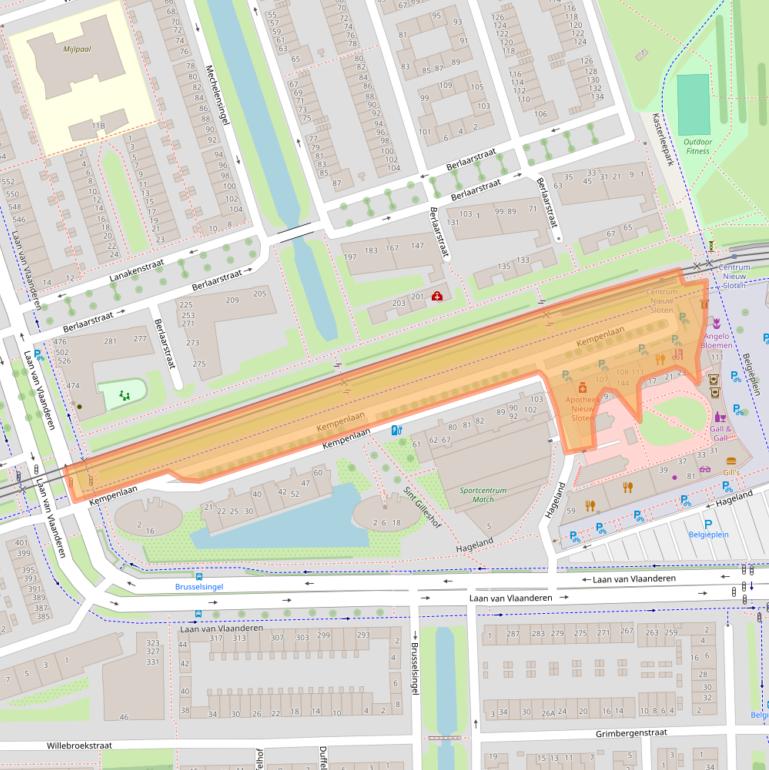 Kaart van postcodegebied 1066RB.