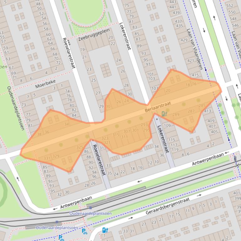 Kaart van postcodegebied 1066SK.