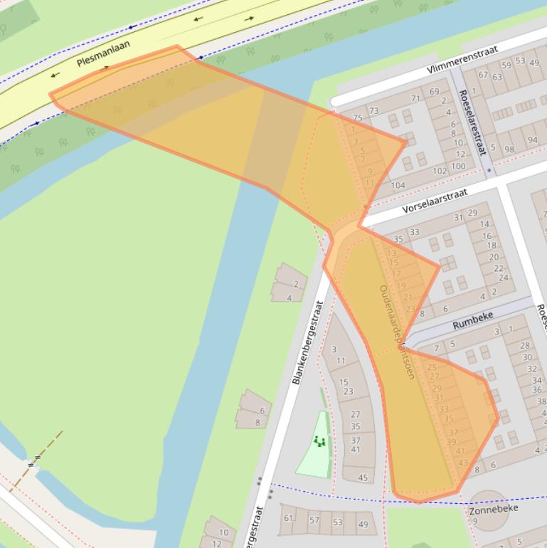 Kaart van postcodegebied 1066TH.
