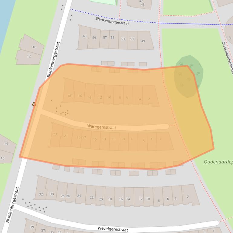 Kaart van postcodegebied 1066TL.