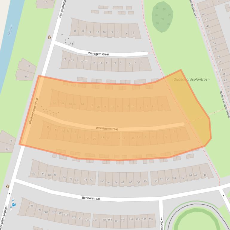 Kaart van postcodegebied 1066TM.