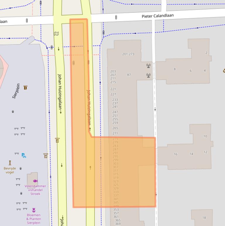 Kaart van postcodegebied 1066TW.