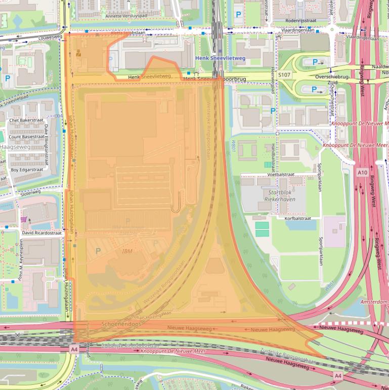 Kaart van postcodegebied 1066VH.