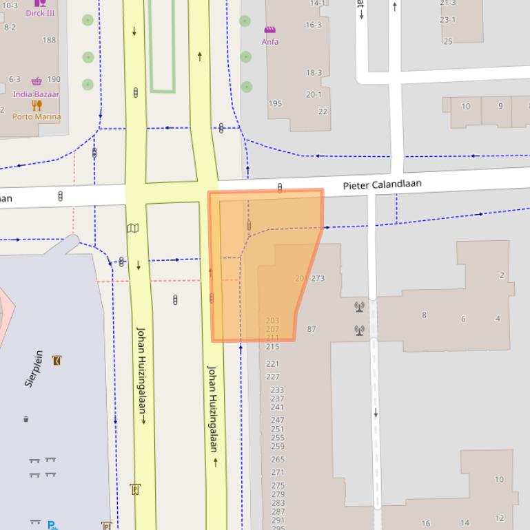 Kaart van postcodegebied 1066VW.