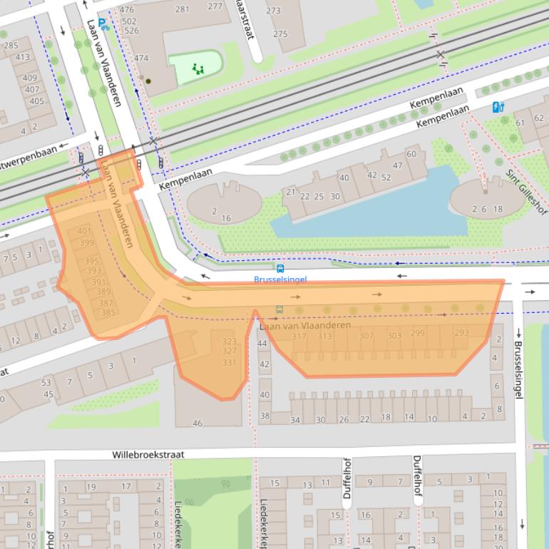 Kaart van postcodegebied 1066WB.