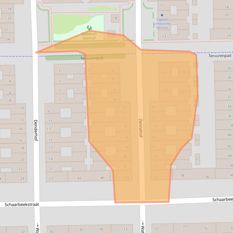 Kaart van postcodegebied 1066WT.