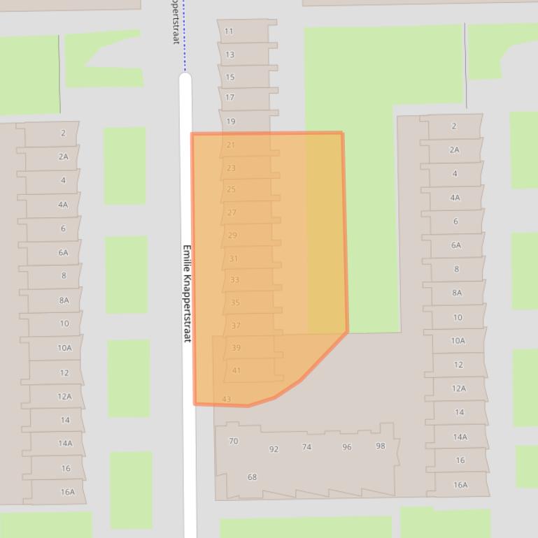 Kaart van postcodegebied 1066XA.