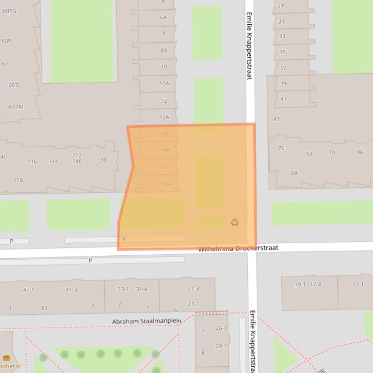 Kaart van postcodegebied 1066XC.