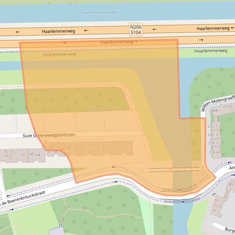 Kaart van postcodegebied 1067DB.