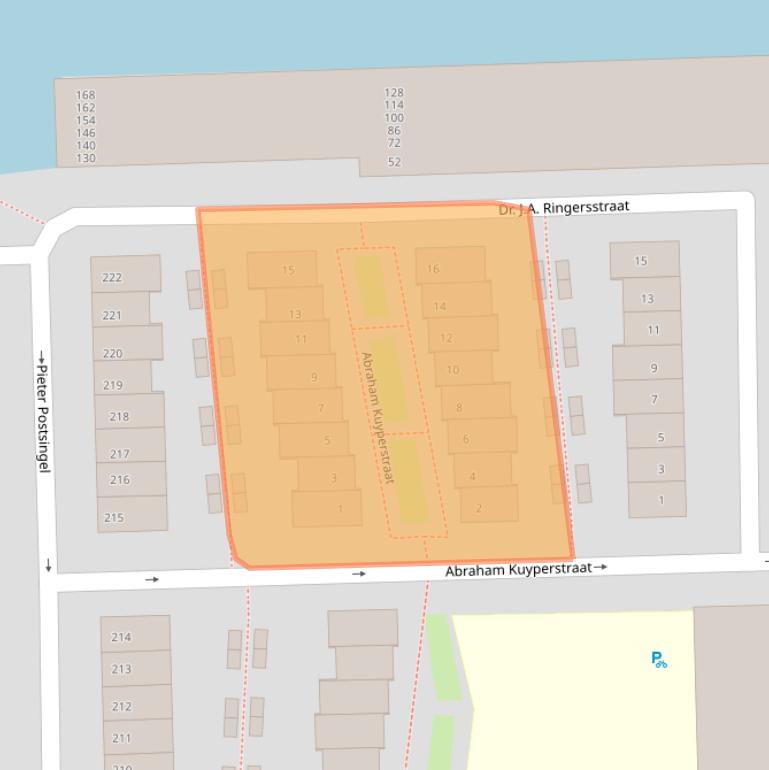 Kaart van postcodegebied 1067DH.