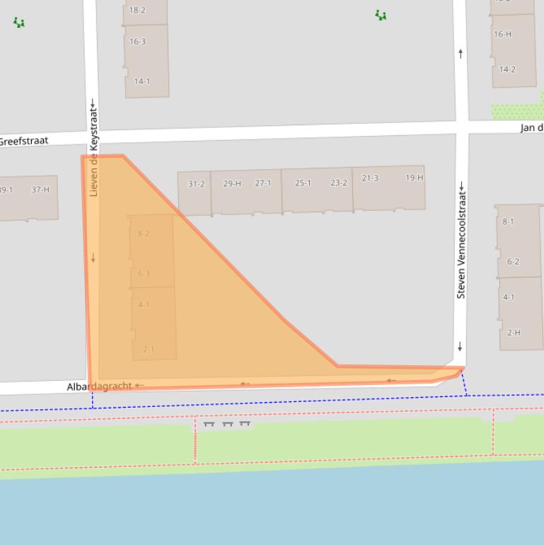 Kaart van postcodegebied 1067EV.