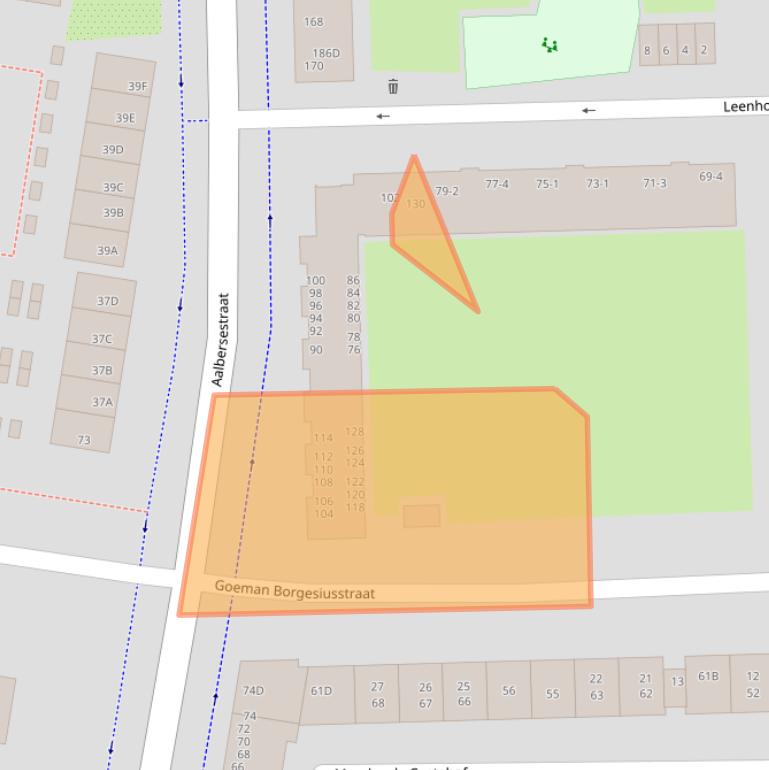 Kaart van postcodegebied 1067GH.