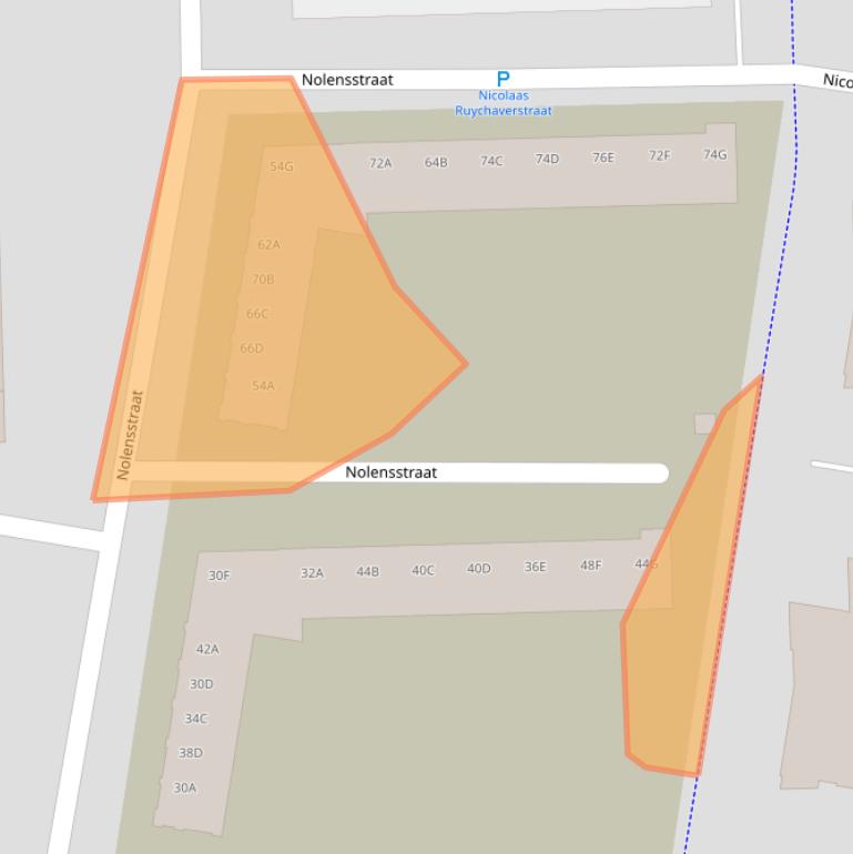 Kaart van postcodegebied 1067KC.