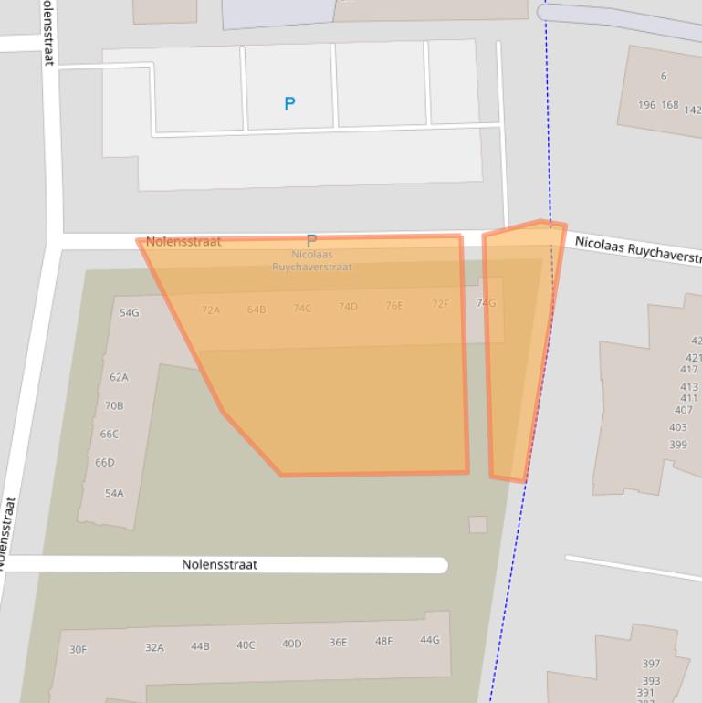 Kaart van postcodegebied 1067KE.