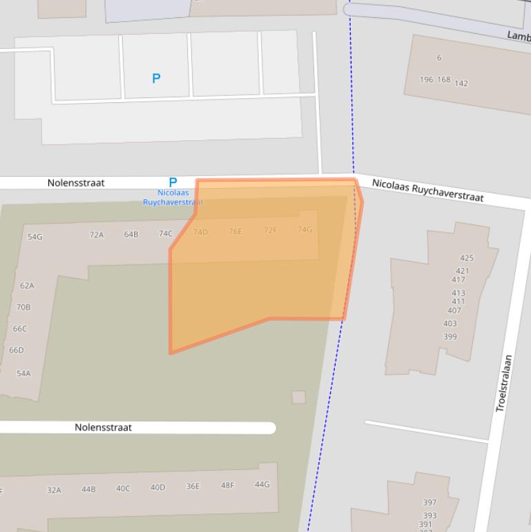 Kaart van postcodegebied 1067KK.