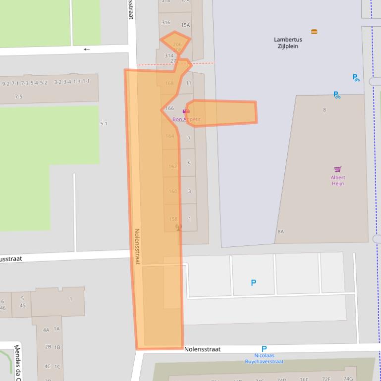 Kaart van postcodegebied 1067KL.