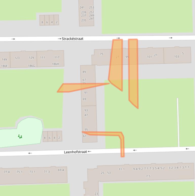 Kaart van postcodegebied 1067KS.