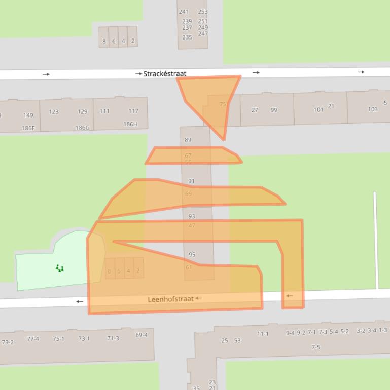 Kaart van postcodegebied 1067KT.