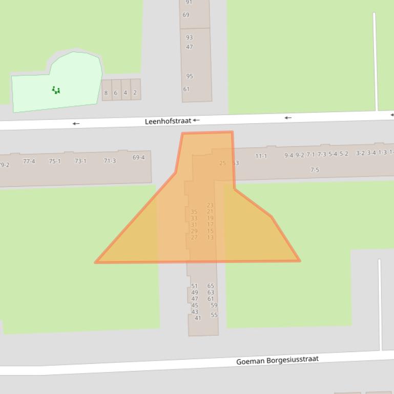 Kaart van postcodegebied 1067KX.