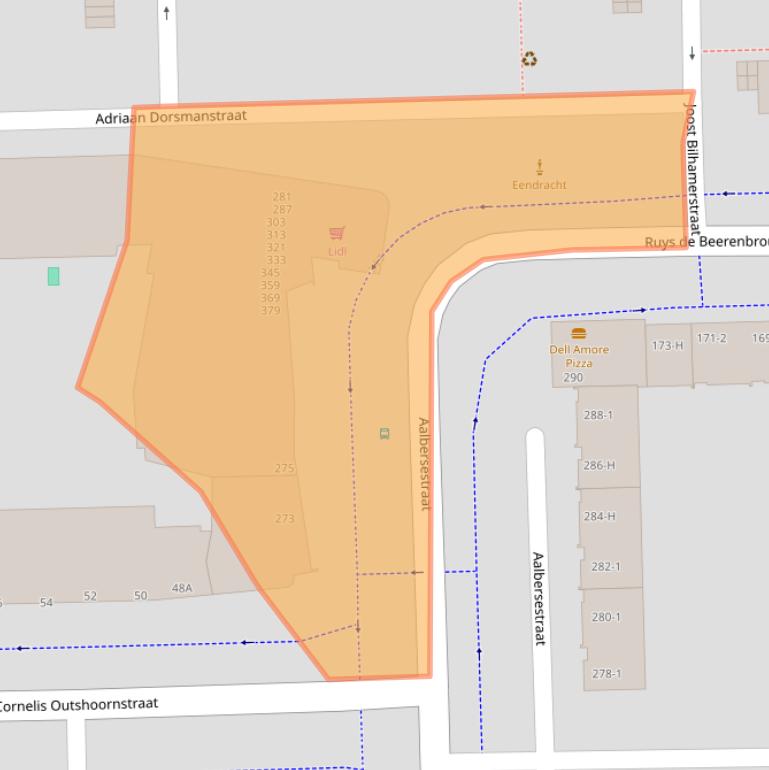 Kaart van postcodegebied 1067MD.