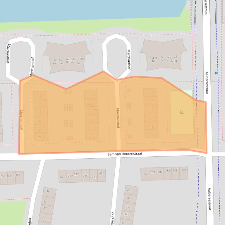 Kaart van postcodegebied 1067ME.