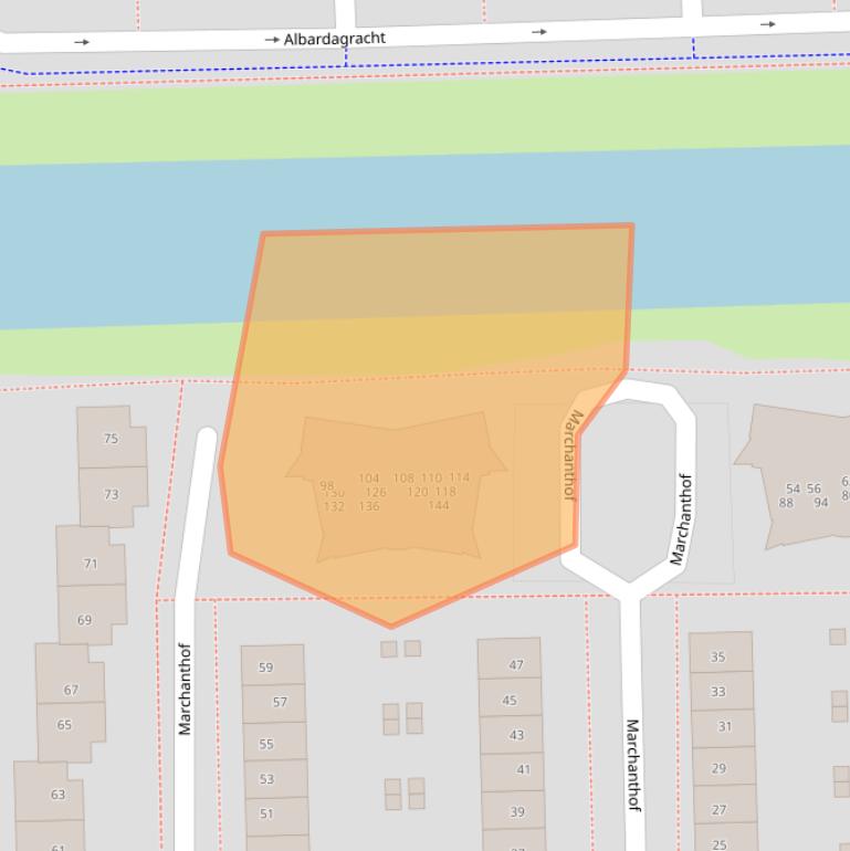 Kaart van postcodegebied 1067MK.