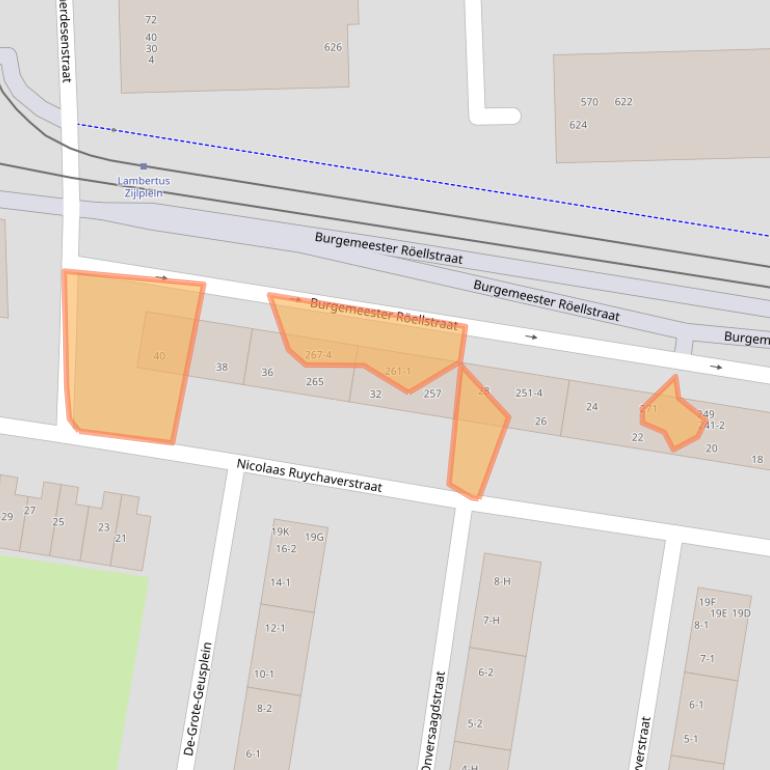 Kaart van postcodegebied 1067NG.