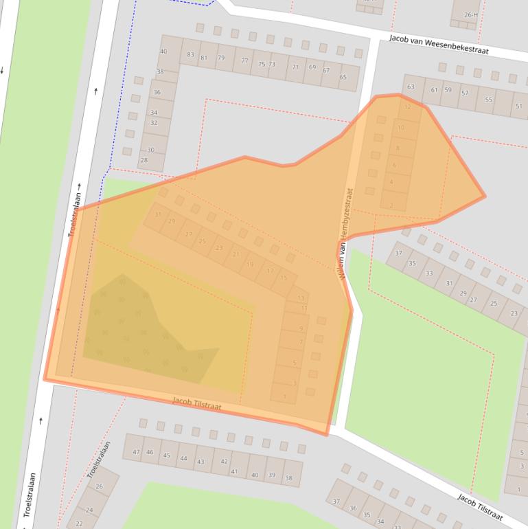 Kaart van postcodegebied 1067PM.