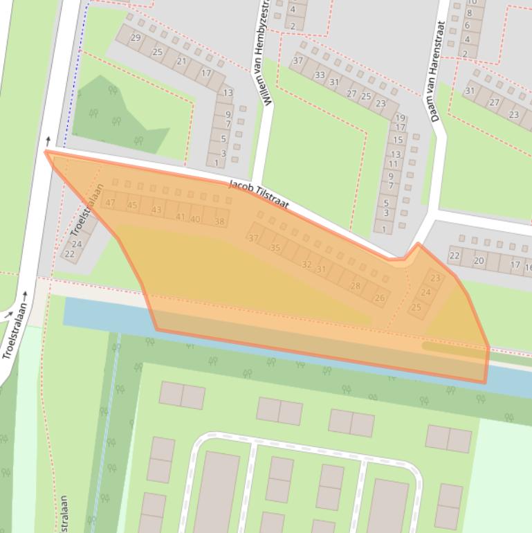 Kaart van postcodegebied 1067PP.