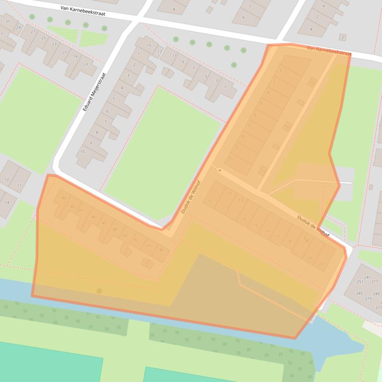 Kaart van postcodegebied 1067RV.