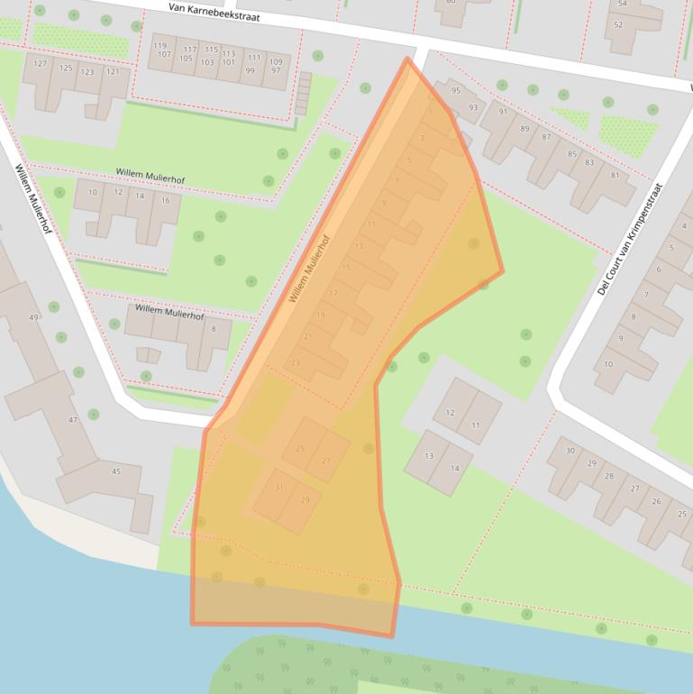 Kaart van postcodegebied 1067SH.